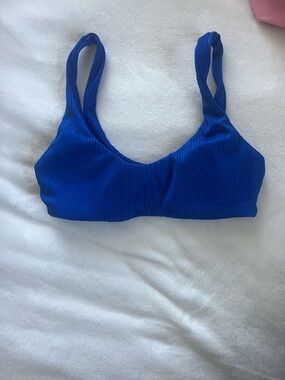 Express Ribbed Bikini Top in Royal Blue